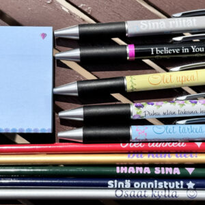 SETTI Muistilappulehtiö + tsemppikynät UUSI